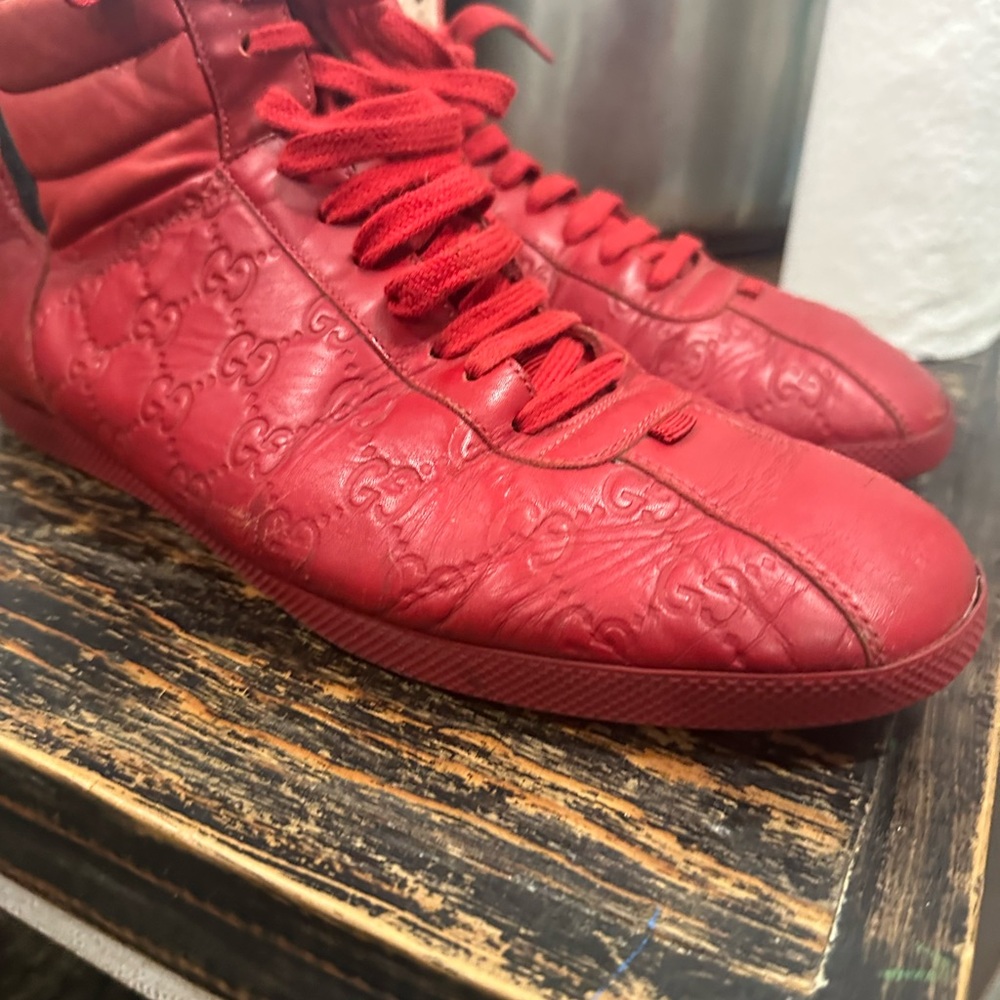 Gucci Embossed Red Men's Sneakers